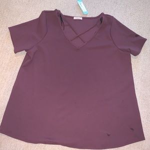 NWT Women’s Clarabelle Criss Cross Strap Knit Top